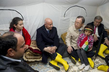 UN Photo Library. Ban Ki-moon during a visit to Kawergosk Syrian Refugee Camp in Iraq.