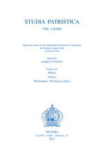 Studia Patristica. Vol. CXXIII - Papers presented at the Eighteenth International Conference on Patristic Studies held in Oxford 2019