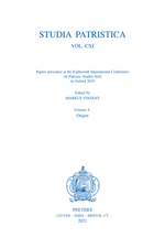 Studia Patristica. Vol. CXI - Papers presented at the Eighteenth International Conference on Patristic Studies held in Oxford 2019